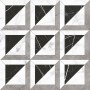 Patterned --and-- Statement Black/Dark Grey Medium Format 260x410 - 595x595 Porcelain for Wall/Floor; Finish - Natural